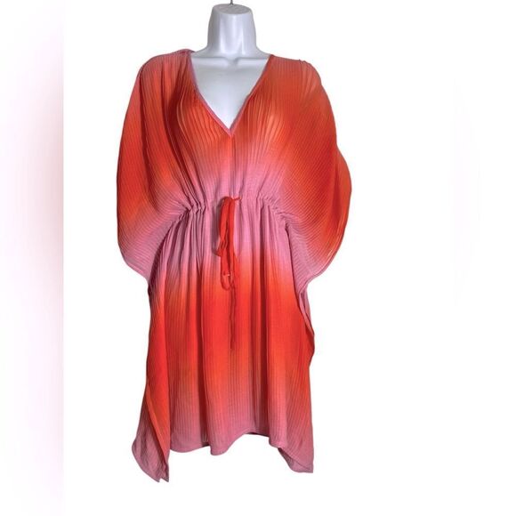 Accessorize Ombre Pleated Kaftan Pink - Picture 1 of 6